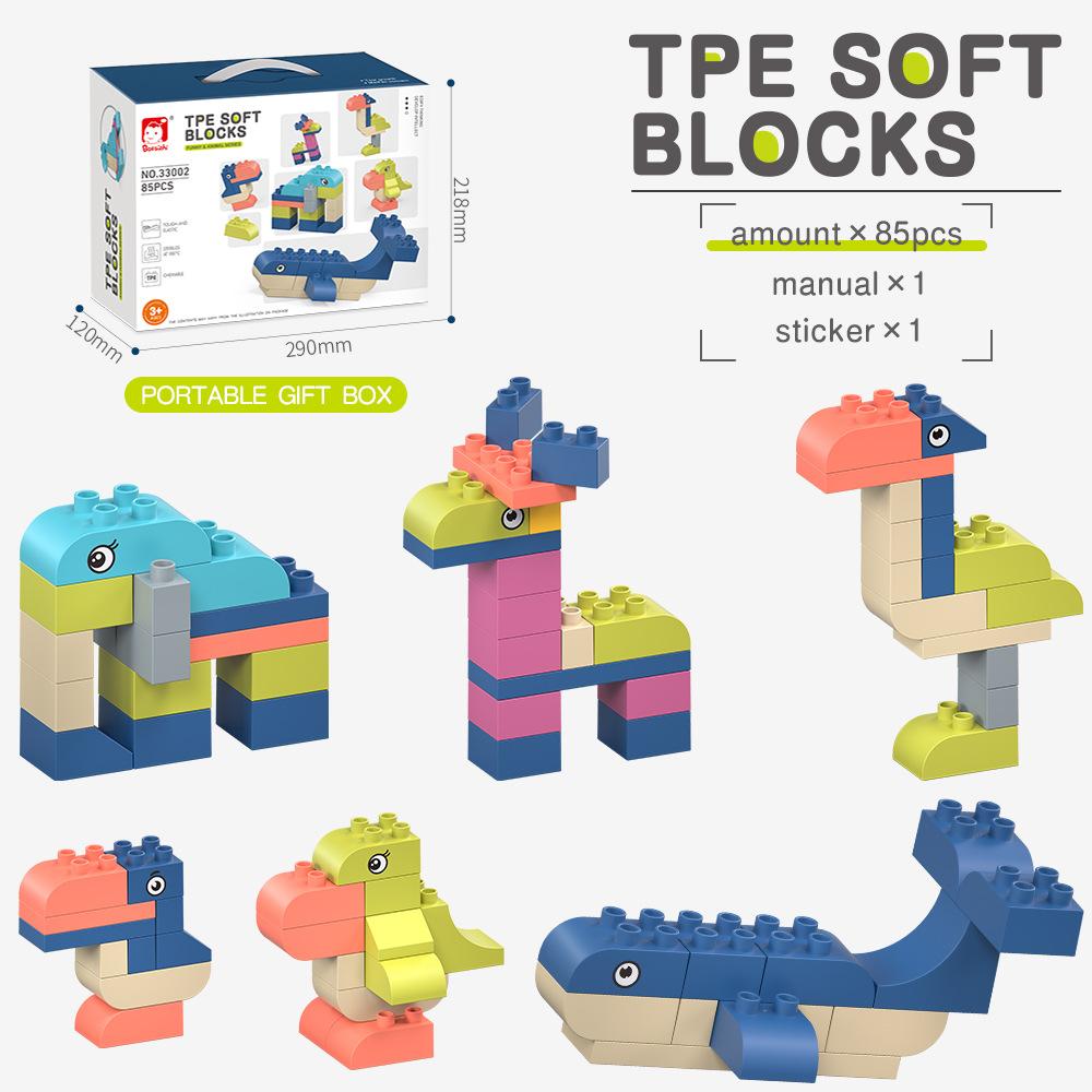 Large Soft Building Blocks Gift Box for 0-3 Years Toddler Early Learning Toy Set
