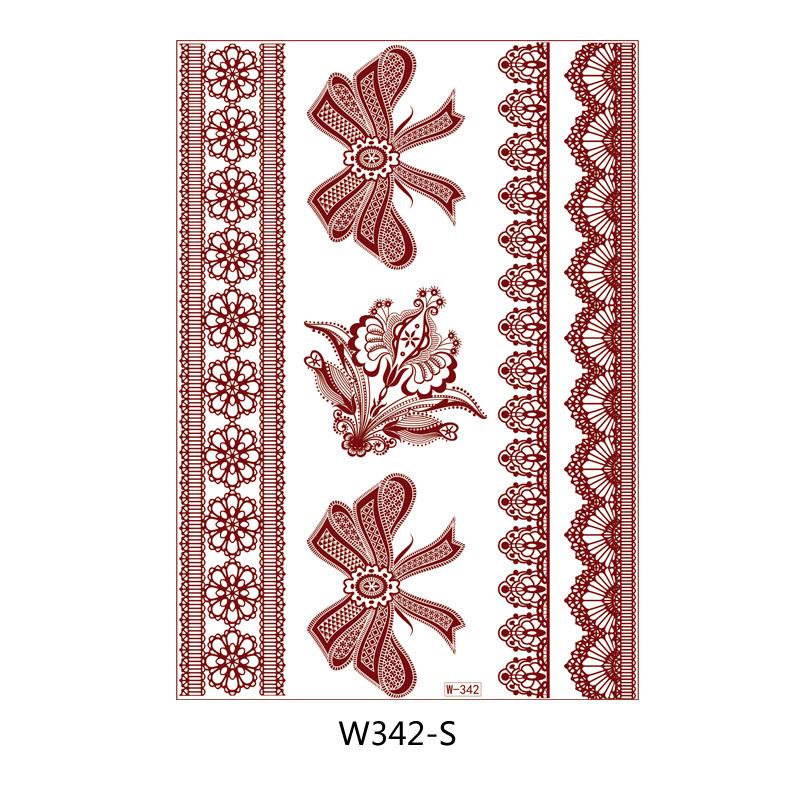 Beauty Sticker Vermilion Lace Tattoo Sticker Waterproof Tattoo Sticker