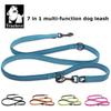 Truelove 7 in 1 Multifunktions-Verstellbare Hundeleine Freihändige Haustier-Trainingsleine Reflektierende Mehrzweck-Hundeleine 2 Hunde Gassi führen