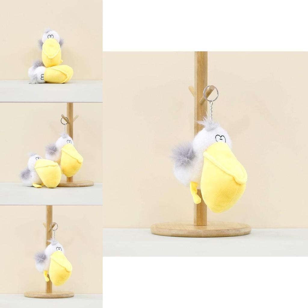 Soft Short Plush Pelican Keychain Cute Big Beak Bird Doll For Bag Decoration 11cm