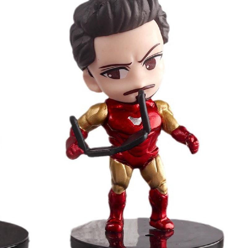 Q Version Of Avengers Captain America Iron Man Thanos Spider-man Miniature Model Decoration For Marvel Fans