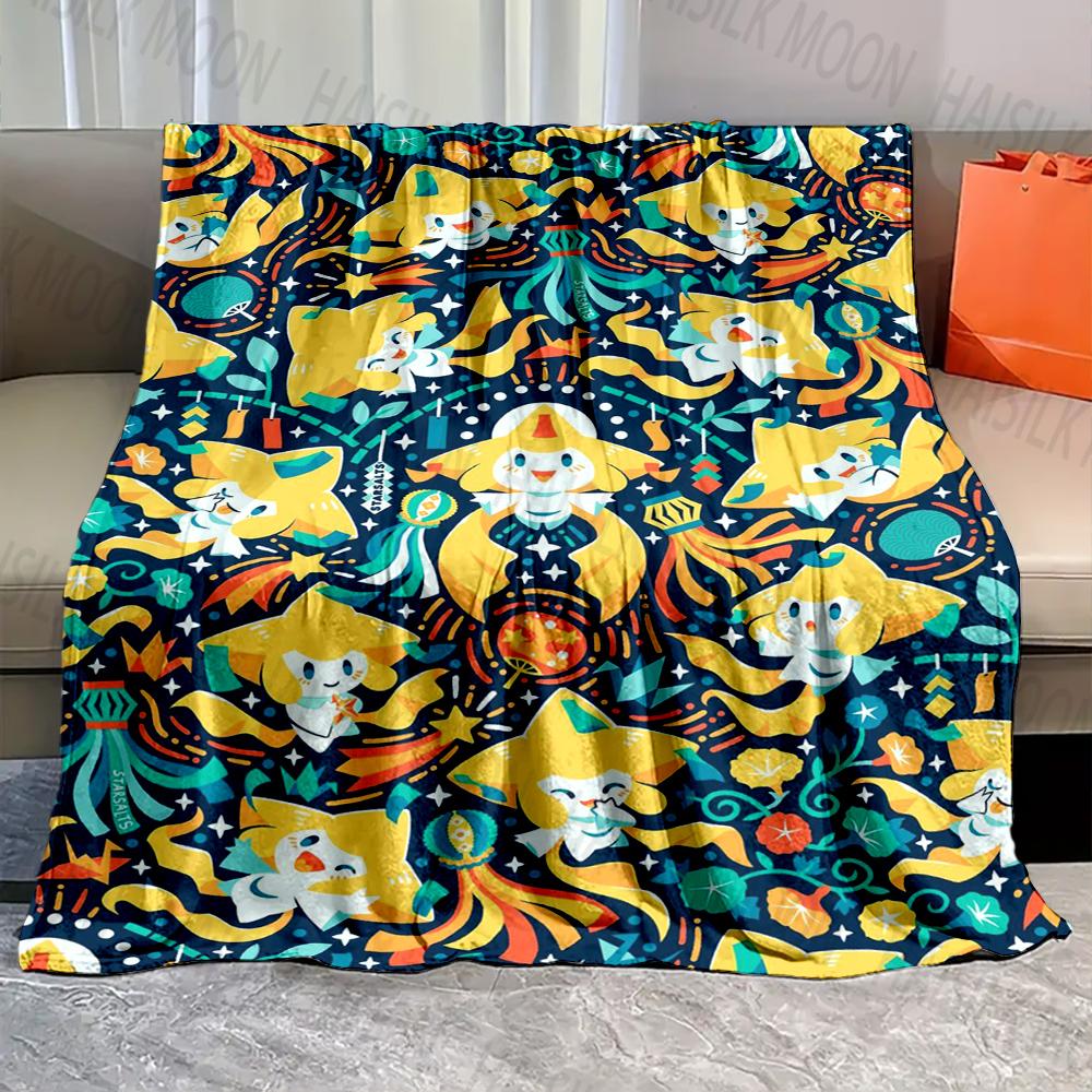 1PC Cartoon Pokémon Characters Print Blanket Fluffy Plush Sofa Bed Blanket for Kids Adults Travel Camping Supplies Car for Gifts