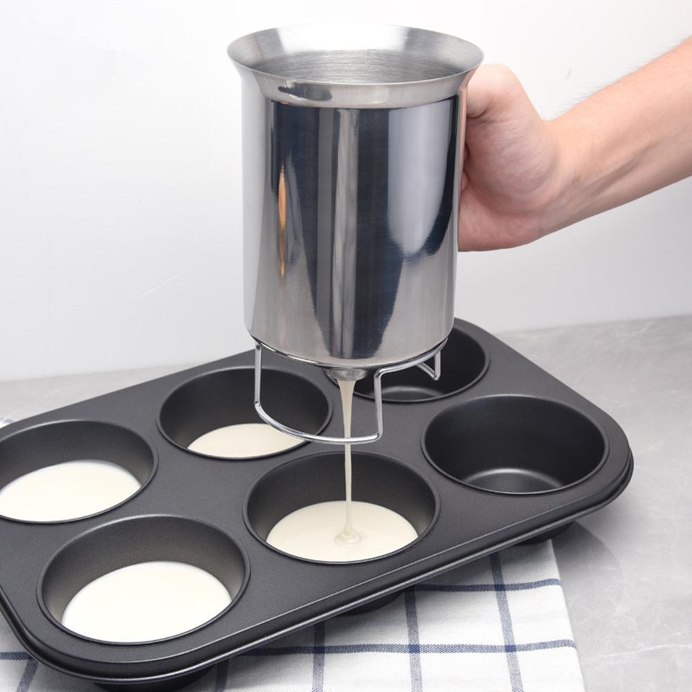 900ml Stainless Steel Pancake Batter Dispenser Batter For Baking Cupcake Muffins
