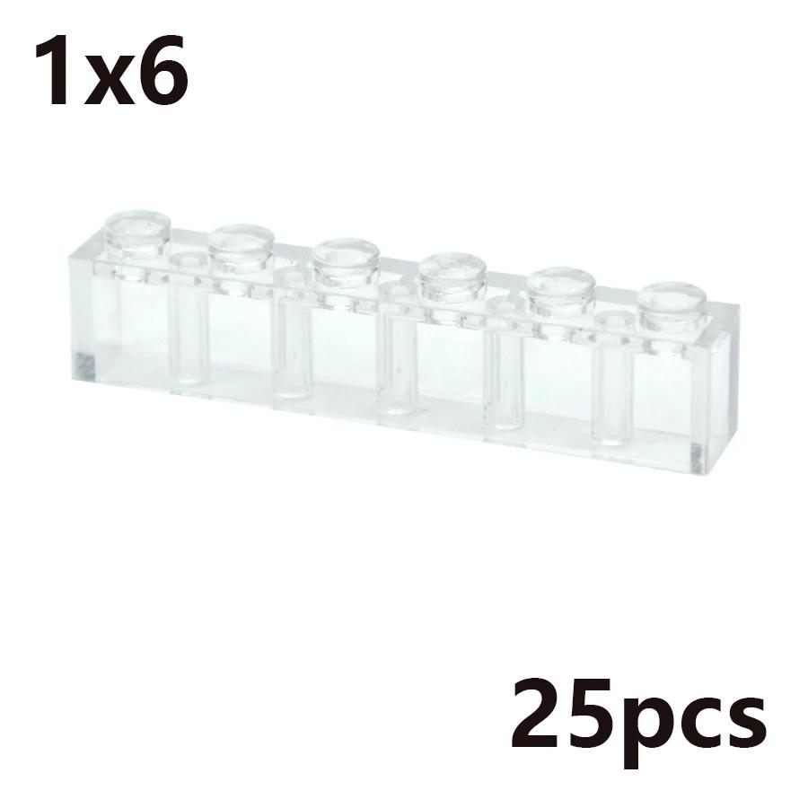 MOC Transparent Thick Building Blocks 1x1 1x2 2x2 2x4 Dots Clear Brick Figures Educational Creative Toy for Kid Compatible Brand