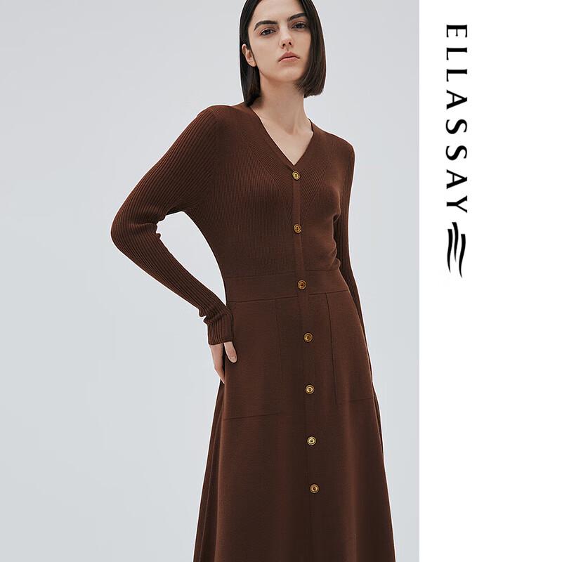

ELLASSAY Autumn French Retro Wool Dress XS