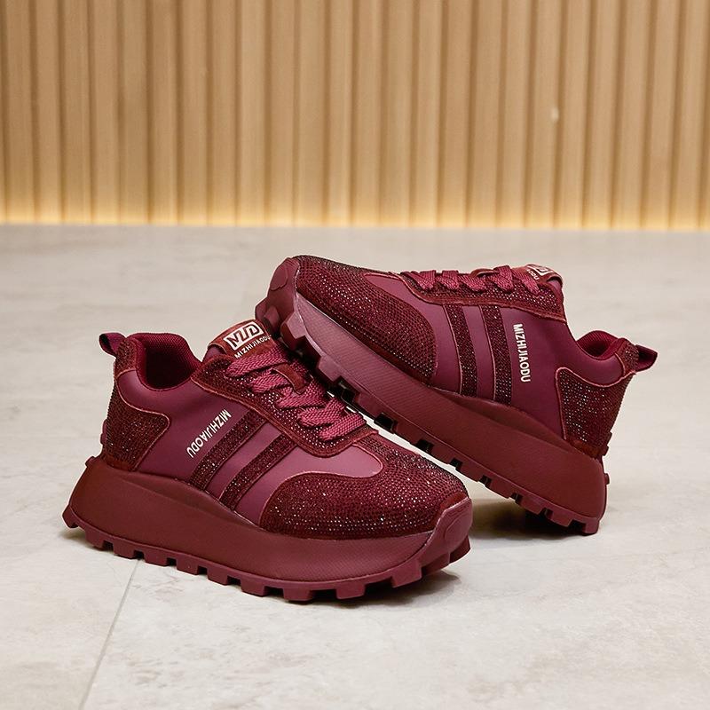 Herbst Sport Plattform Freizeit Board Schuhe Leder Klassisch Retro Vielseitig Forrest Gump Trainingsschuhe Erhöhend Papa Schuhe Frauen