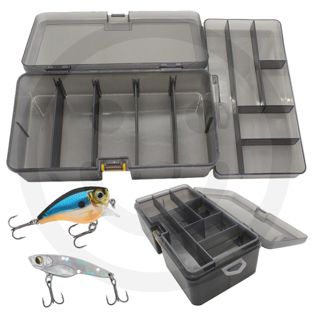 Double Layer Bait Lure Hook Accessories Box Waterproof Plastic Bait Storage Box Lures Hook Minnow Bait Storage Case Fishing Gear China Mainland