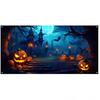 Halloween Garage Door Cover 7x16 Ft Large Hanging Backdrop With Spooky Design for Outdoor Home Yard Decor Halloween Parties Garage Wall Decoration