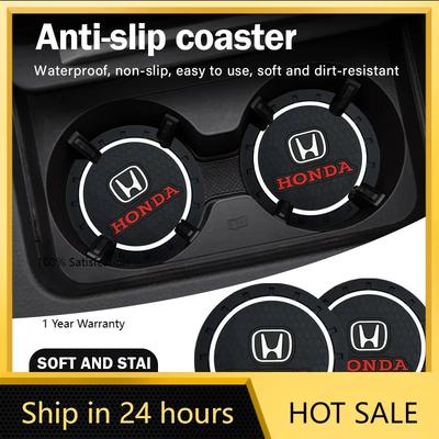2025 Hot 1/2pcs Car Heat-resisting Coaster Silica Gel Water Cup Slot Dirt Pad For Honda Pilot Odyssey Jazz Accord City Civci CRV