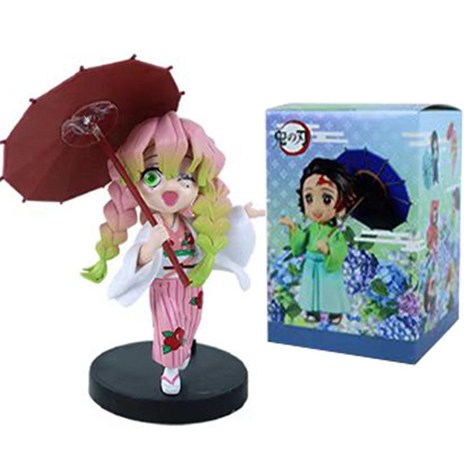 Anime Genuine Demon Slayer Action Figure Plum Rain Series Kochou Shinobu Tomioka Giyuu Kanroji Mitsuri Mystery Box Toy Gift