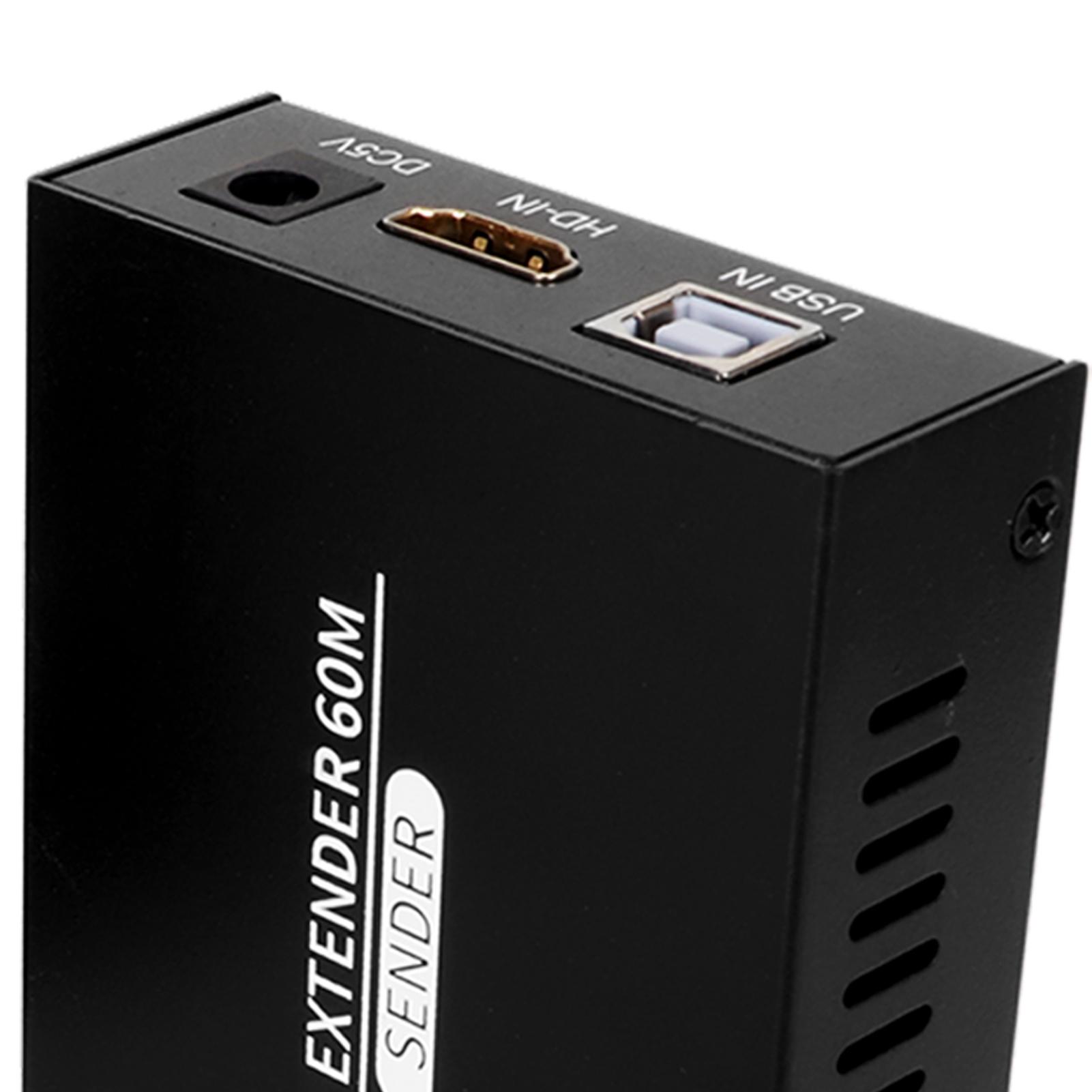 

HD Мультимедийный интерфейс KVM Удлинитель 197 футов 1920x1080P 60 Гц Удаленное управление Функция POC HD KVM EU Plug