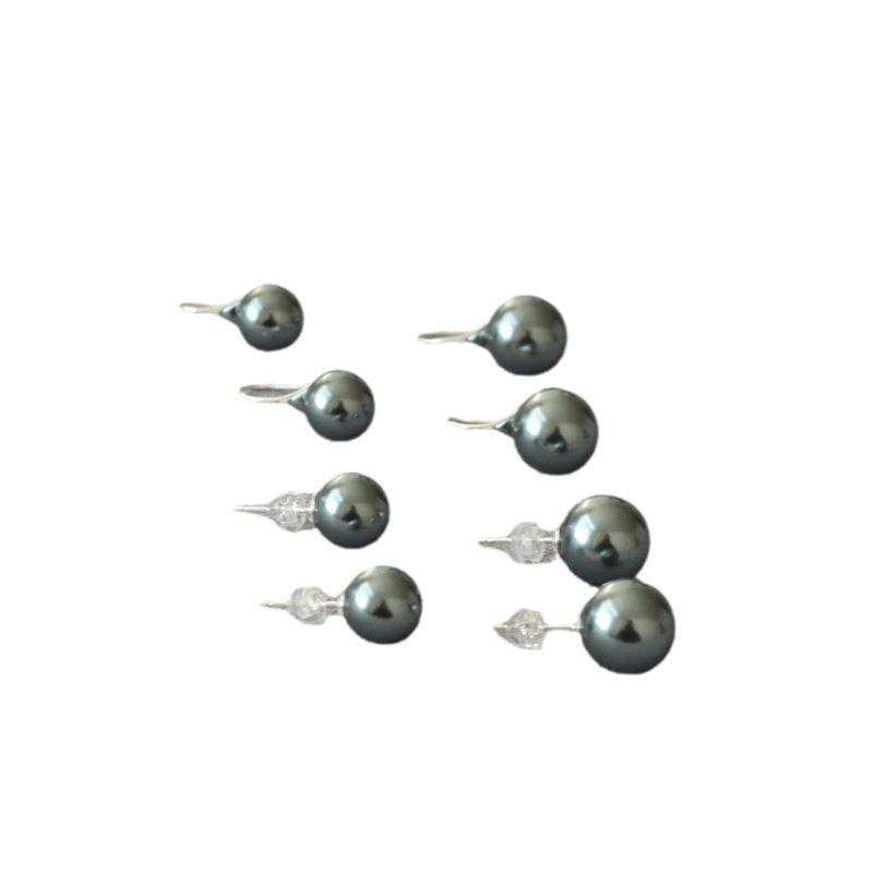 Retro Tahiti Style High-Luster Pearl Stud Earrings with 925 Silver Needle