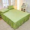 3-piece Set: Solid-color Bed Skirt + Pair of Pillowcases (without Cores), Bedspread, Mattress Cover, Bed Sheet, Bedding