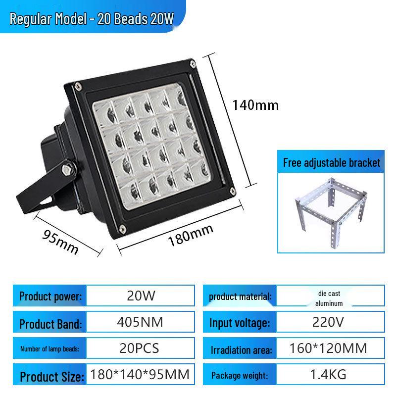 UV High-Power LED Curing Lamp for Resin and Ink