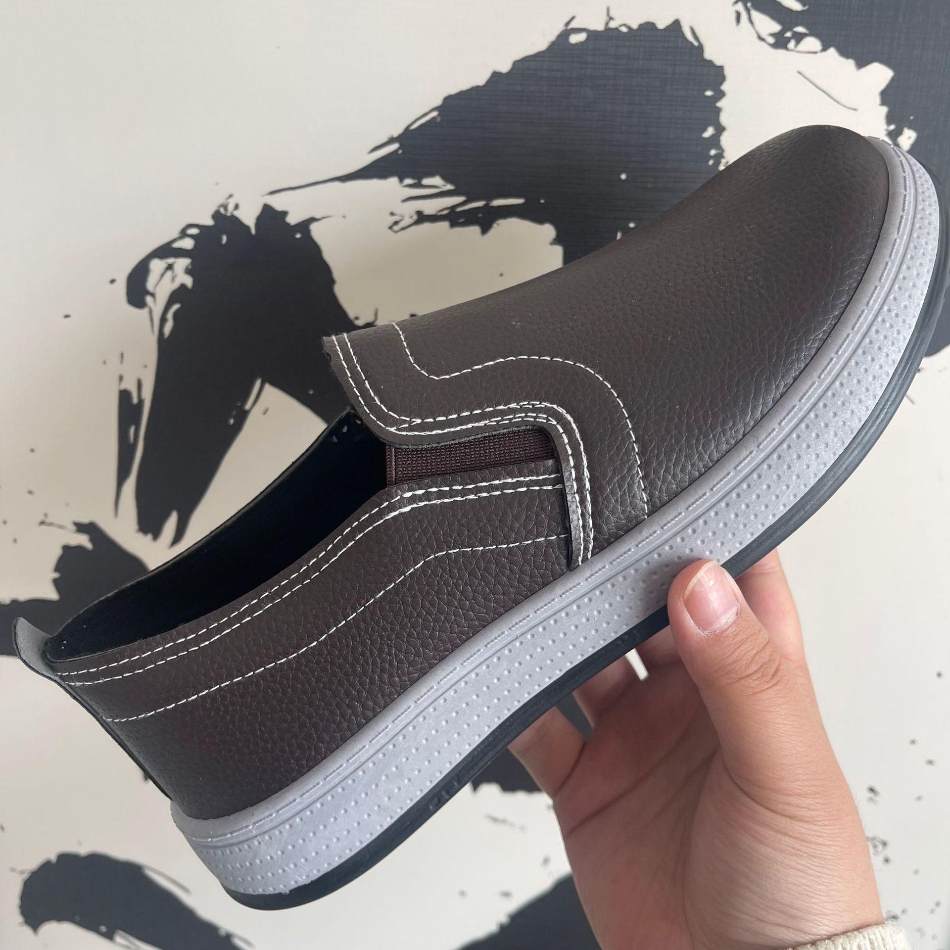 Spring business casual round head waterproof leather shoes men s shoes 44