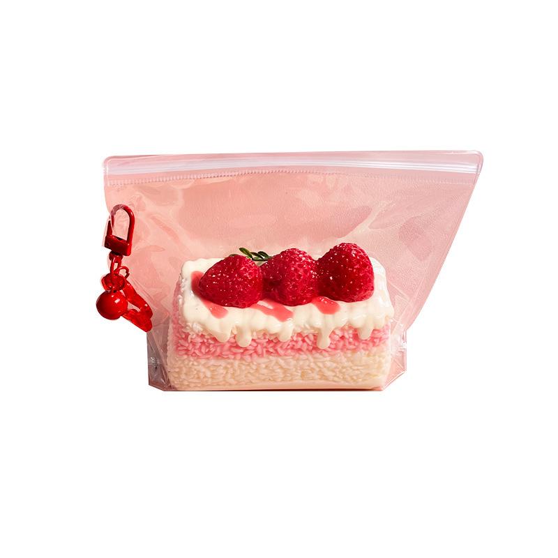Strawberry Mousse Cake Taba Squishy Silicone Stress Relief Toy Hand Relax Fidget Squeeze Mochi Cream Cake