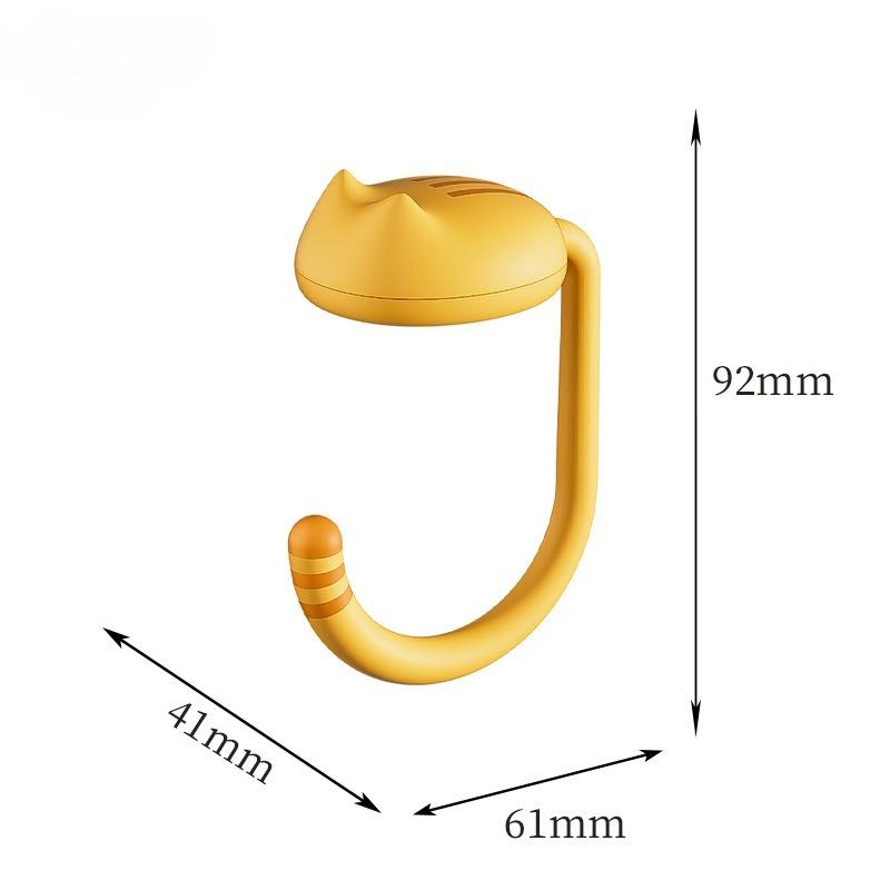 

Cute Cat Desk Hook No Drill Table Edge Hanger for Backpack Bag Coat Dormitory Office Desktop School Supplies Storage Organizer 2pcs жовтий
