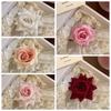 Bohemian Style Flower Hair Clip Cloth Girl Hair Clip Cute Red Rose Hairpin  Beach