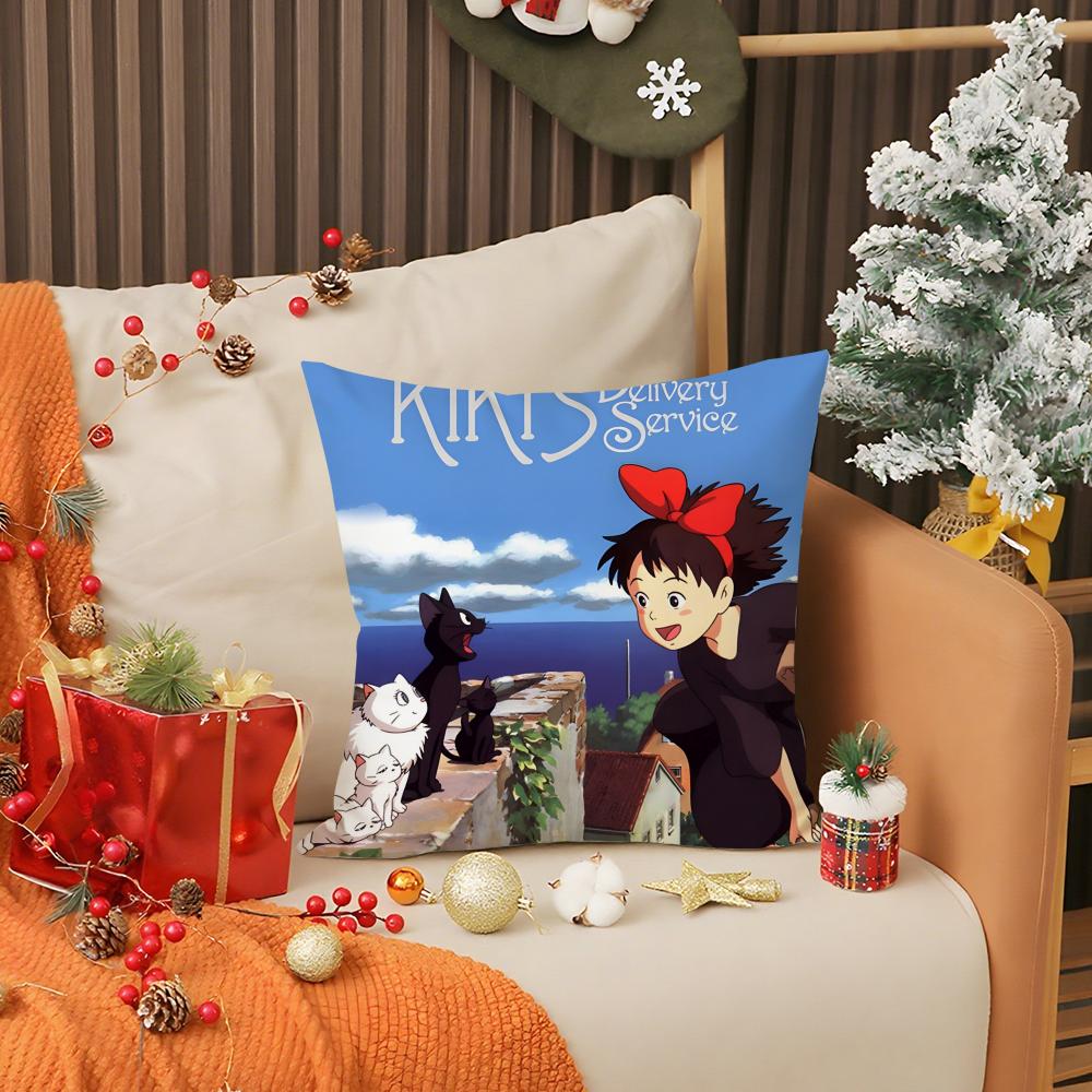 k-Kiki's Delivery Service Pillow Case Living Room Sofa Decorative Cushion Cover Simple Household Light Luxury Printed Pillow