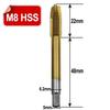 Titanium-Plated Straight Flute Tap Set M3-M8 High-Speed Steel Threading for Internal Threads