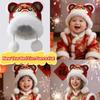 Ear Muffs Children's Lion Dance Hat Chinese Style Plush Beanies Tiger Head Hat Year of the Horse