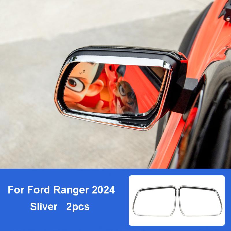 

Rearview Mirror Rain Eyebrow Frame Sticker For Ford Ranger 2025 Rear View Cover Auto Exterior Decoration Car Accessories 2pcs