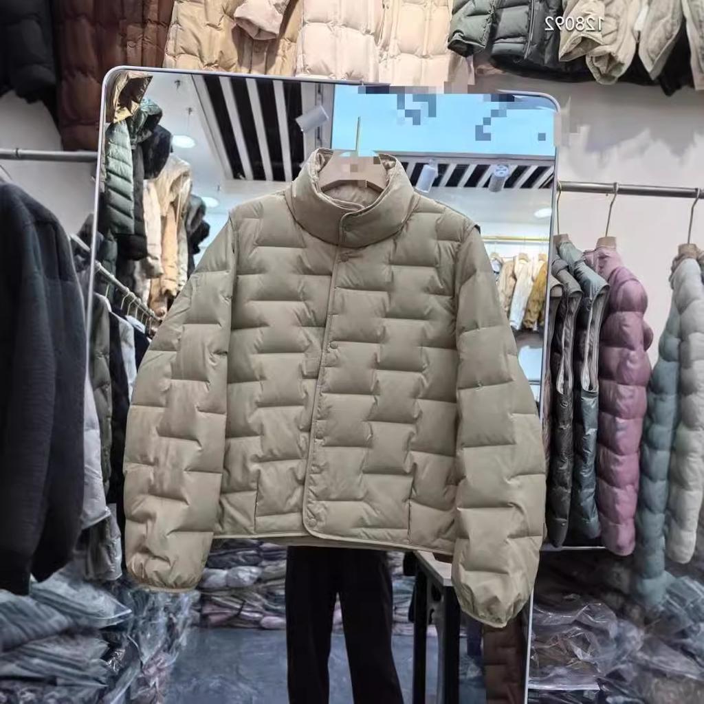 Autumn and Winter New Slim and Thin, Pressed Glue Stand-up Collar White Duck Down Short Down Jacket Women's Coat Tide