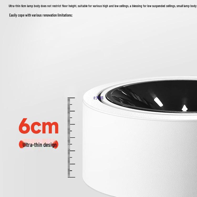 Adjustable Anti-Glare Surface Mounted Ceiling Spotlight for Living Room