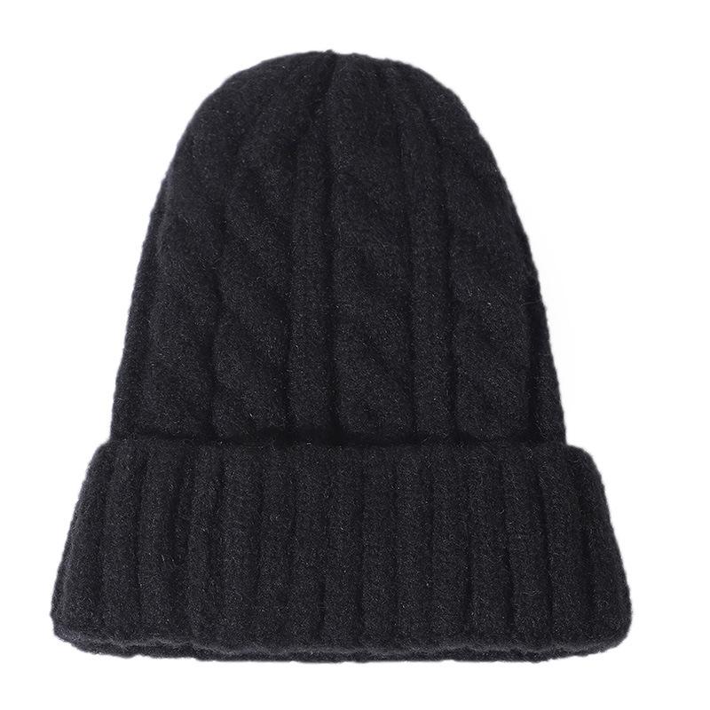 Wholesale High Quality Foldable Fashion Thick Warm Knit Hat Winter Beanie for Adults