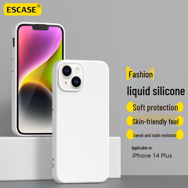 ESCASE Жидкий силиконовый противоударный чехол для iPhone 14 Plus