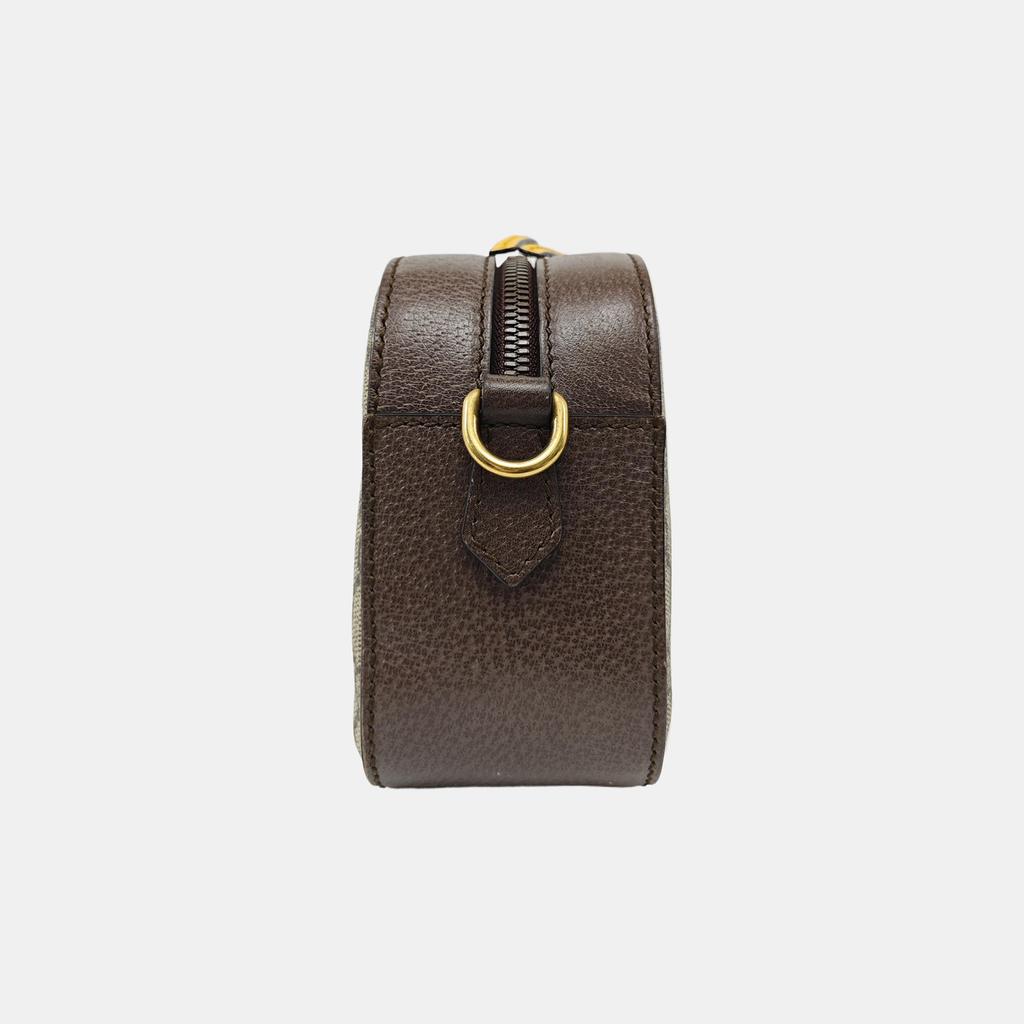 [Usato] Serie Neo Vintage Logo in Lamina d'Oro Testa di Tigre Metallica Monogramma Tela e Pelle Borsa Fotografica - Buono #W0RDTK