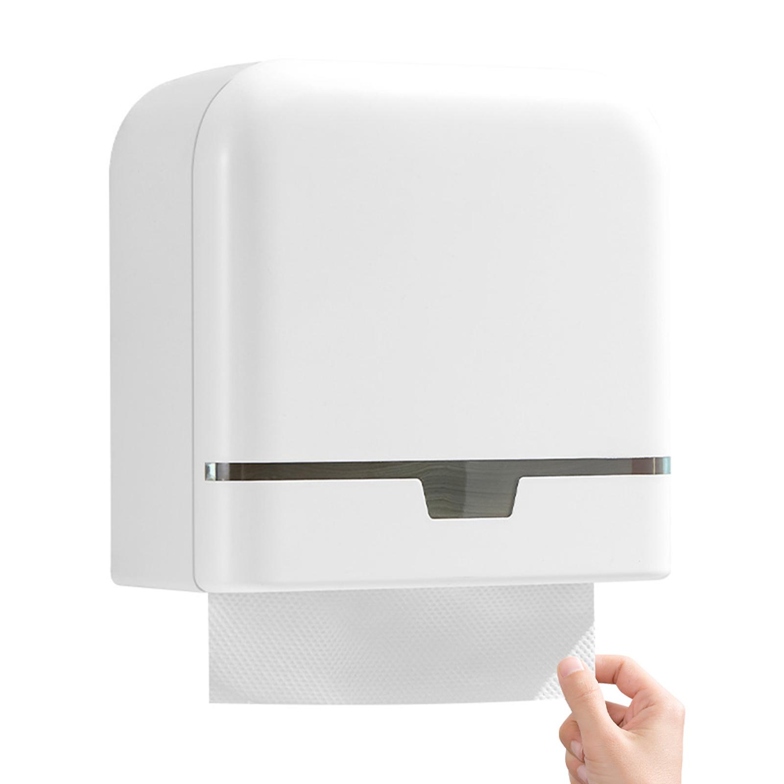 

Paper Towel Dispenser Wall Mount Multifold Hand Paper Tissue Holder with Lock Waterproof Self Adhesive Tissue Box for белый