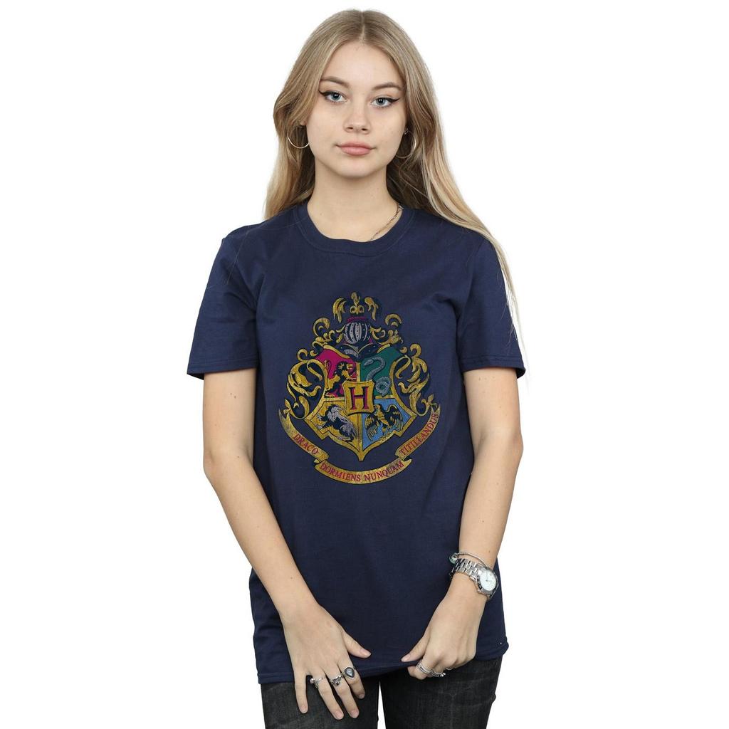 Harry Potter Womens/Ladies Hogwarts Houses Cotton Boyfriend T-Shirt