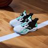 Anta Breathable Shock Absorbing Sports Low Top Kids Basketball Shoes Kids Sneakers Black White Green A12439901-1