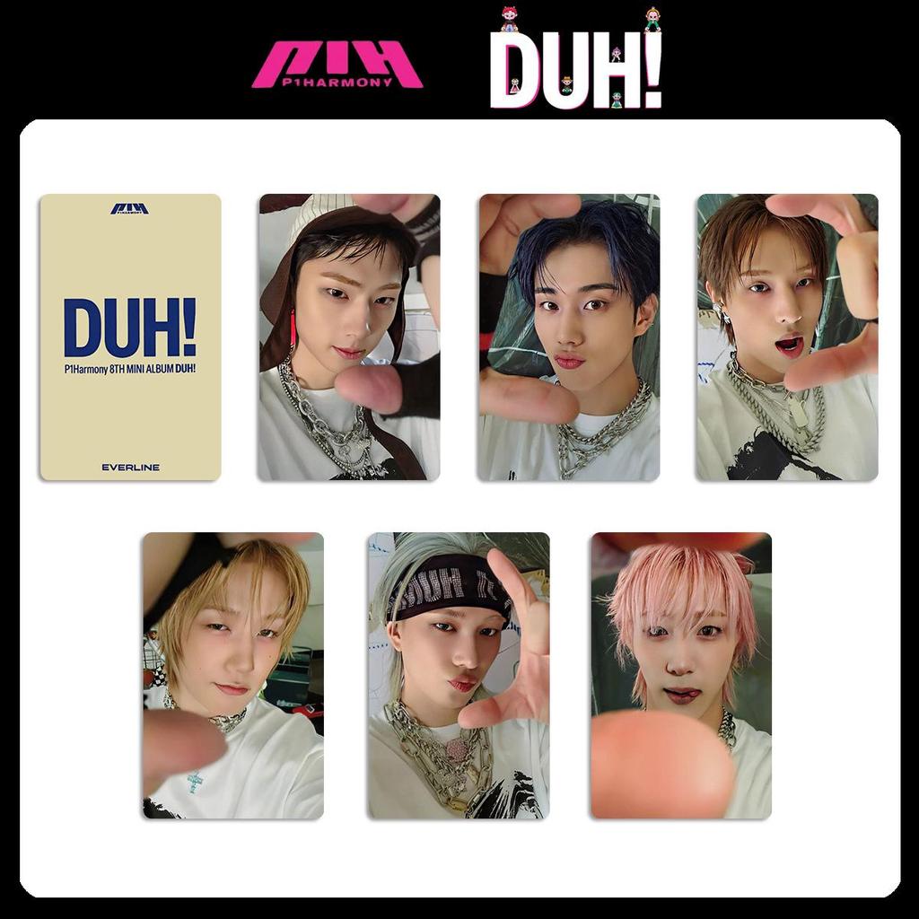 P1Harmony DUH Album Fotokarten: K4 und EVERLINE Vorteilskarten von WITHMUU