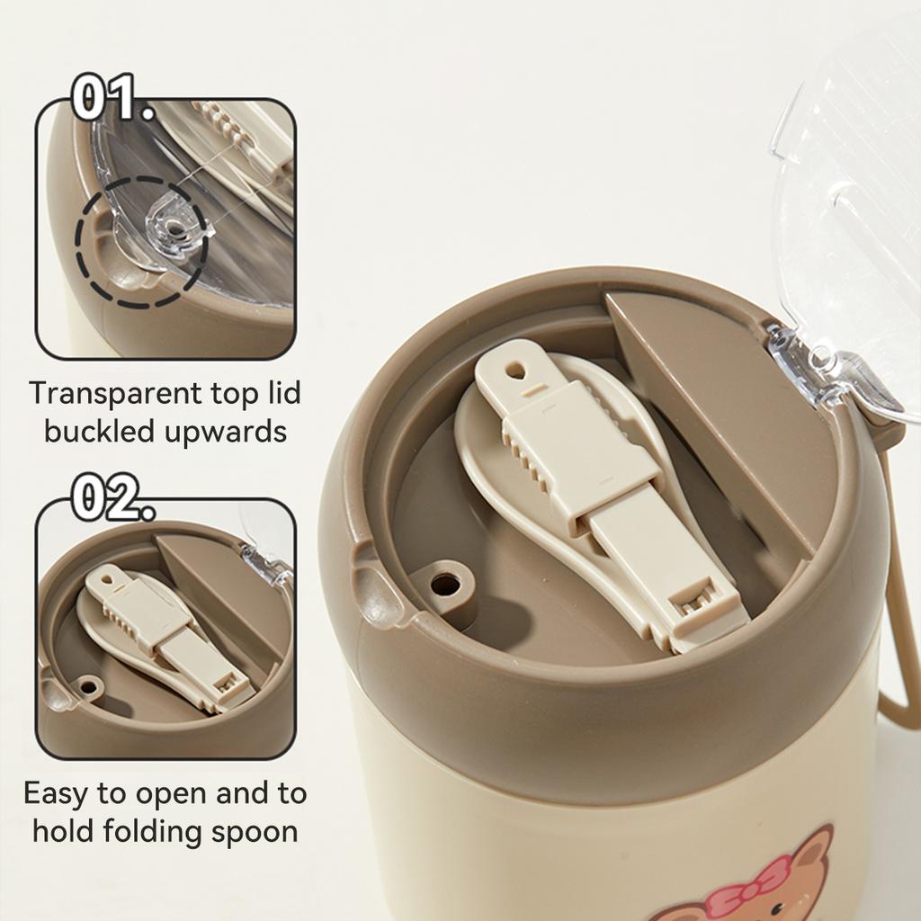 Thickened Plastic Fruit Salad Cup For Kids Students Breakfast Cup With Spoon Portable Sealed Yogurt Oat Container Microwave Safe