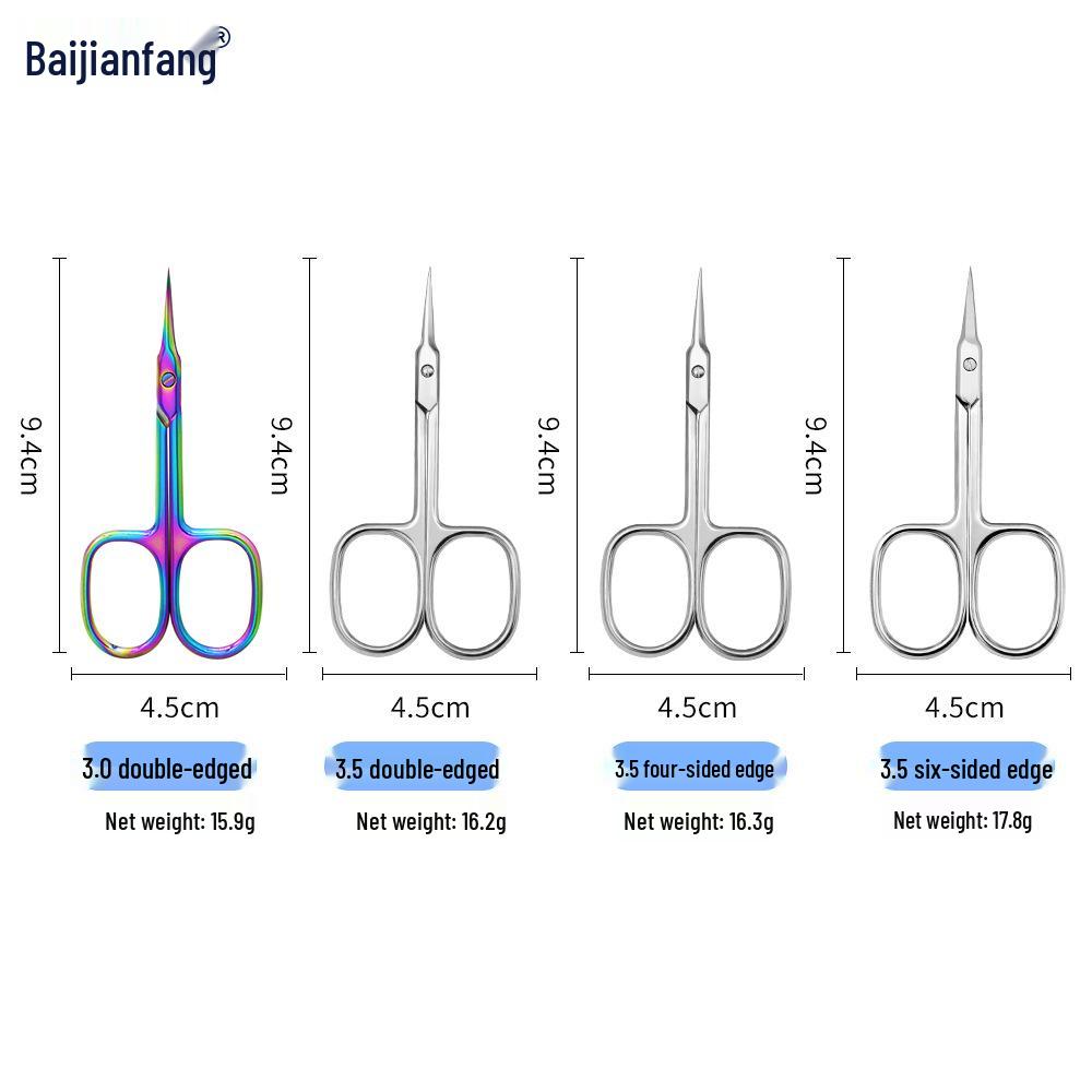 Stainless Steel Pointed Cuticle Scissors - Professional Manicure Tool for Delicate Skin Removal.