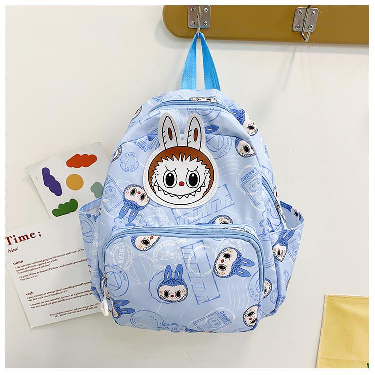 Labubu Cute Cartoon Printed Backpack For Kids Spacious Lightweight Design For School синий