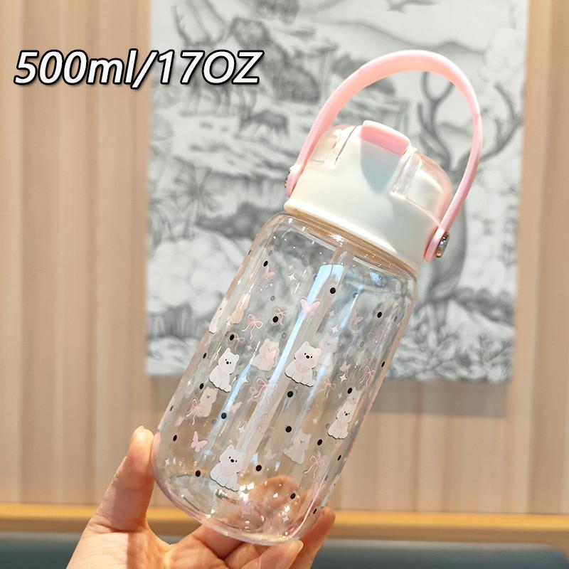 

Portable Plastic Drinking Cup With Spill Proof Lid For Kids And Teen Gifts Pink Handle