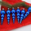 6pcs Painted Christmas Gourd String Pendant Reusable Xmas Tree Ornaments  Wedding Party