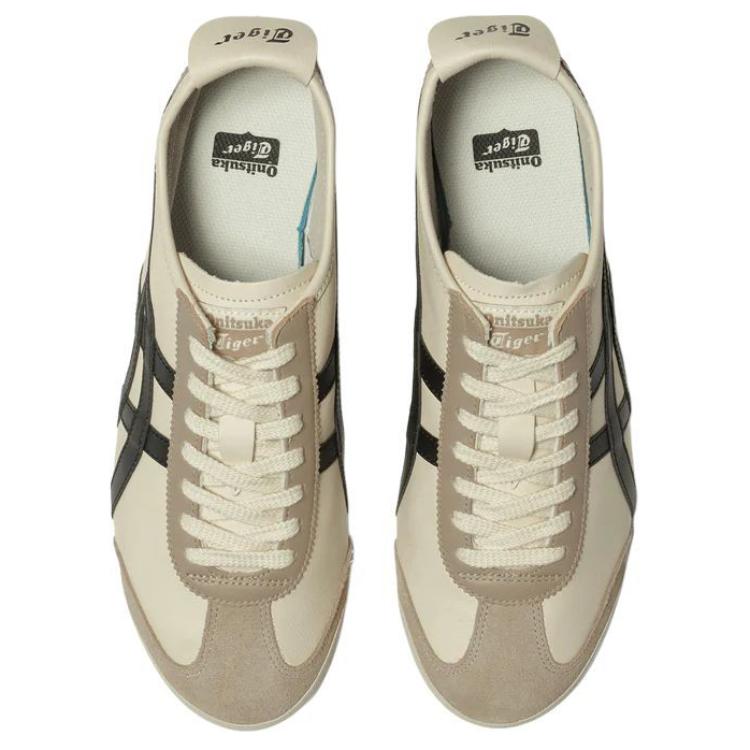 New Onitsuka Tiger MEXICO 66 Anti Slip Wear Resistant Low Top Casual Shoes Unisex Beige Black 1183C102-752