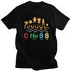 Custom Fashion Chess Periodic Elements T Shirts Men ShortSleeve Chessboard Game Casual Tee Tops 100 Cotton Slim Fit Tshirt