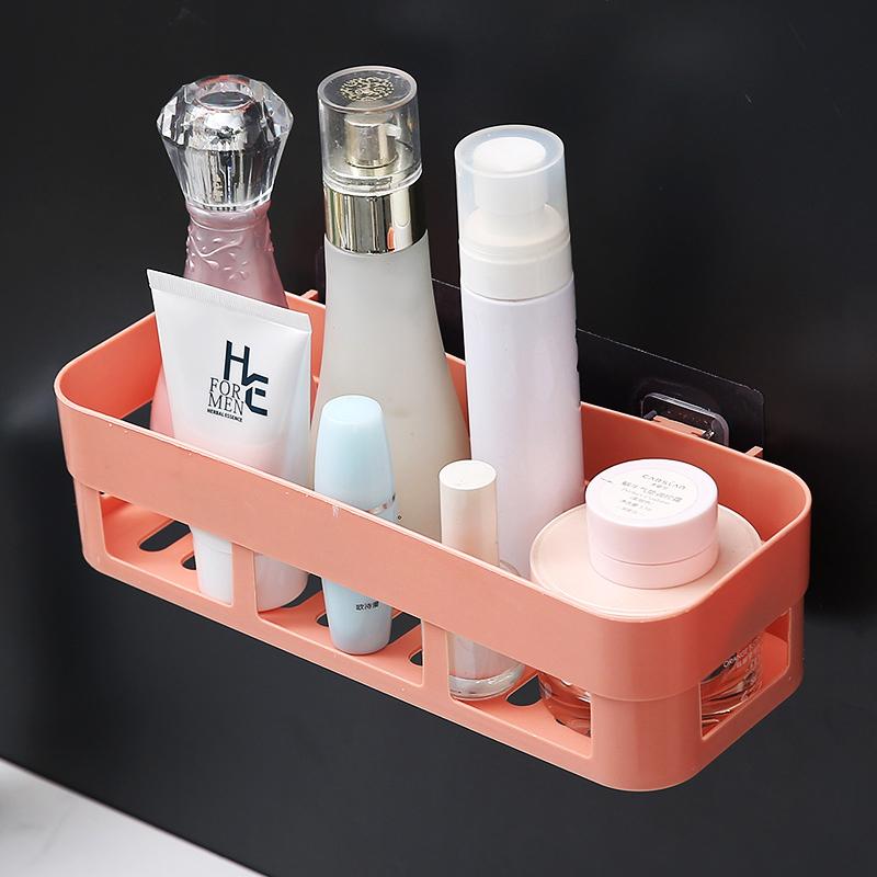 Bathroom Shelf Organizer Toilet Adhesive Shampoo Gel Storage Basket Decoration Bathroom Corner Shower Shelf Rack Accessories