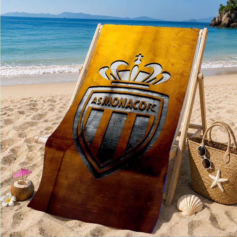 Monaco Football club Printed Microfiber Beach Towel, Soft And Absorbent, Quick-Dry, Ideal for Summer Travel, Beach Essential, Swimming Pool