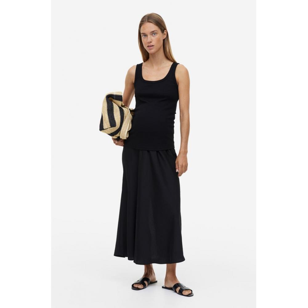 

H&M MAMA атласная юбка черный