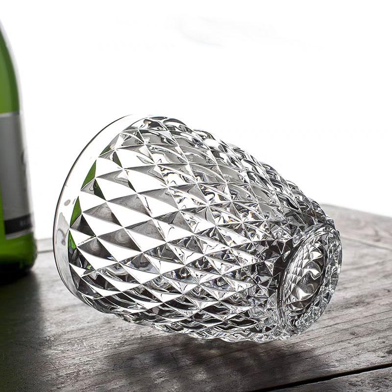 320ml Diamond Household Thickened Water Cup Hotel Wine Glass Juice Glass Beer Glass Glass Cup Camping Equipment Glass Cup Gift