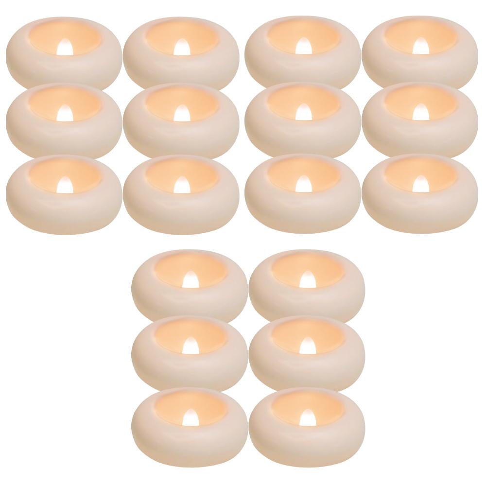 6-24 Pack Flameless LED Floating Candles Battery Operate Waterproof Tealights for Vases Wedding Party Pool Bathtub Decor