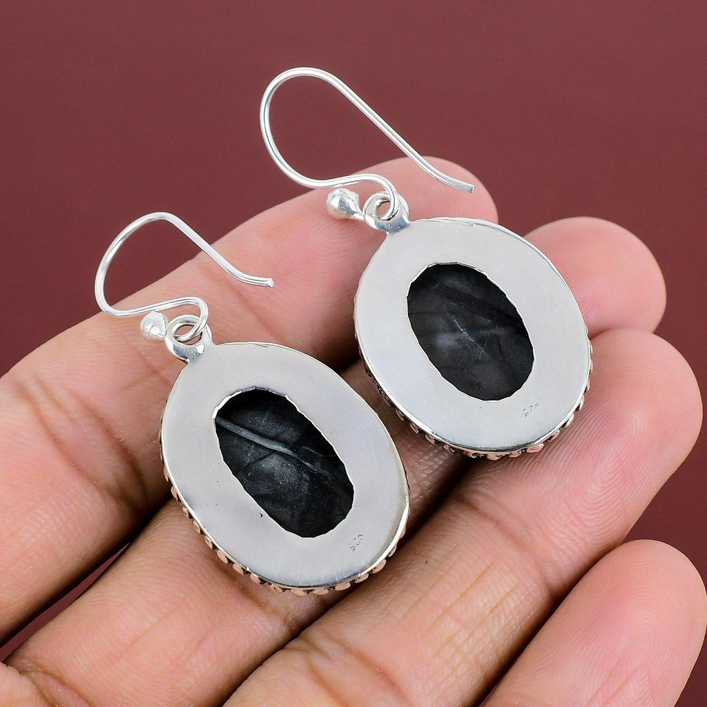 Picasso Jasper Earring Gemstone Earring 925 Sterling Silver Earring Brand New Vintage Jewelry Antique Earring Handmade Jewelry Gifts For Her