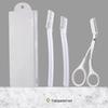 White Scissors + Transparent Long & Short Handle + Zipper Pouch