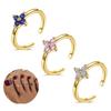 Neuer Vergoldeter Farb-Zirkon Zehenring Hohe Qualität Nicht Verblassender Schmuck Mode Luxus Accessoires Sommergeschenk für Damen